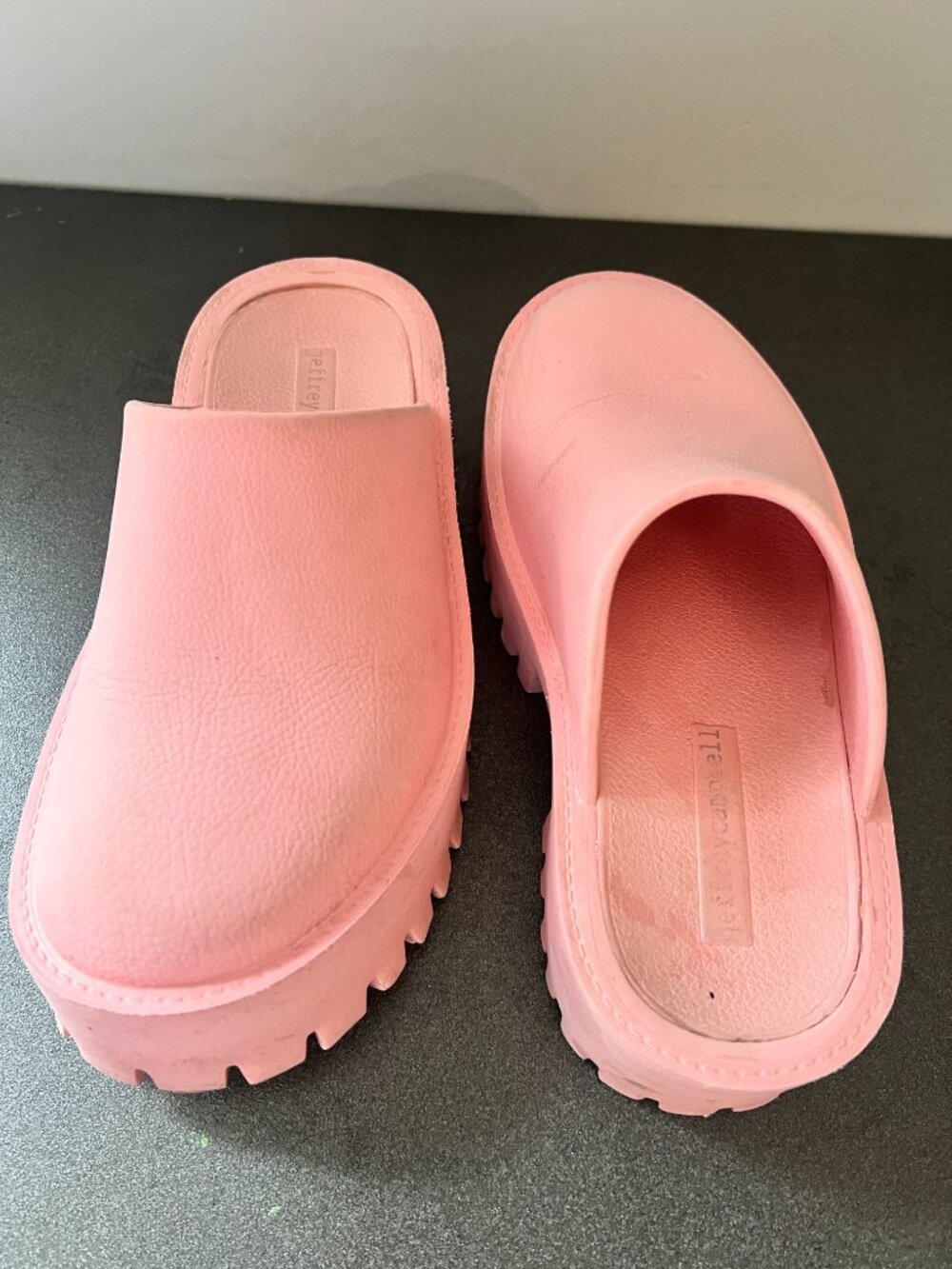 Free People & Jeffrey Campbell Bae Platform Mule — Rubber Slip‑On Clog — PINK 6 - Picture 4 of 10